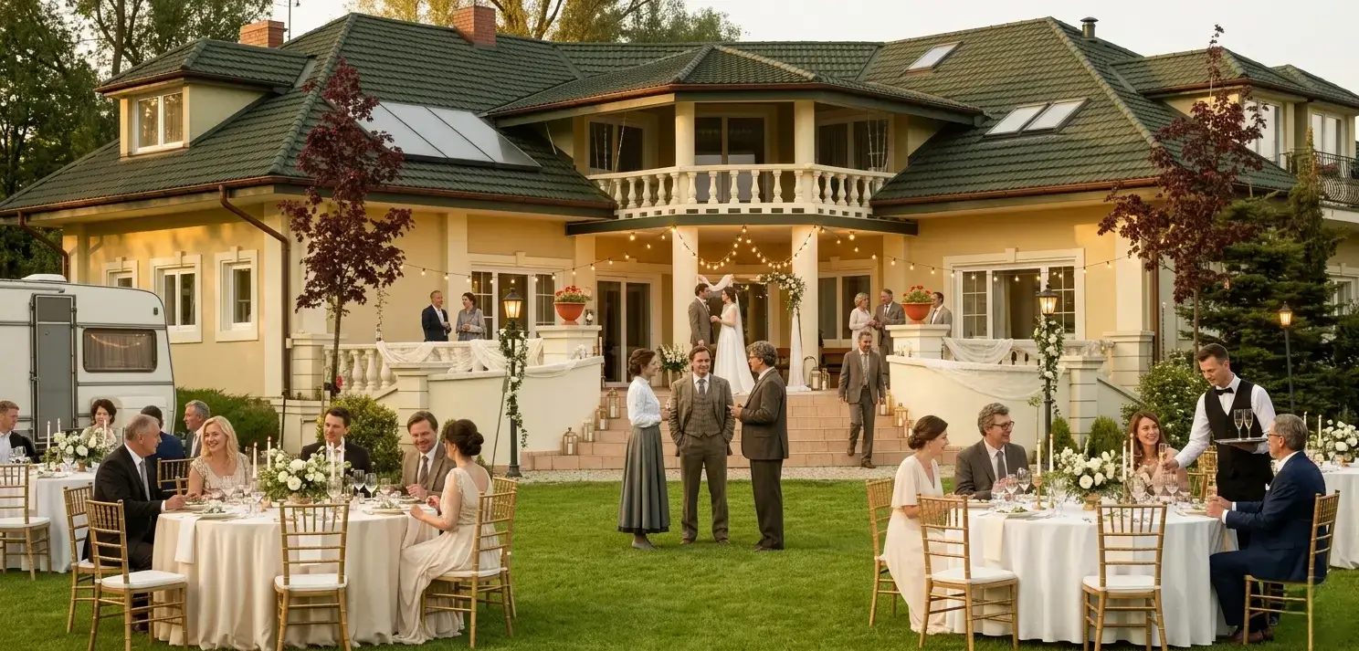 Sala weselna w Łodzi w Rezydencji Woskowej – eleganckie wnętrze na wynajem